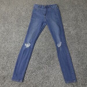 Hollister Jeans Womens 11‎ Dark Blue Denim Pants High Rise Skinny Stretch HCO